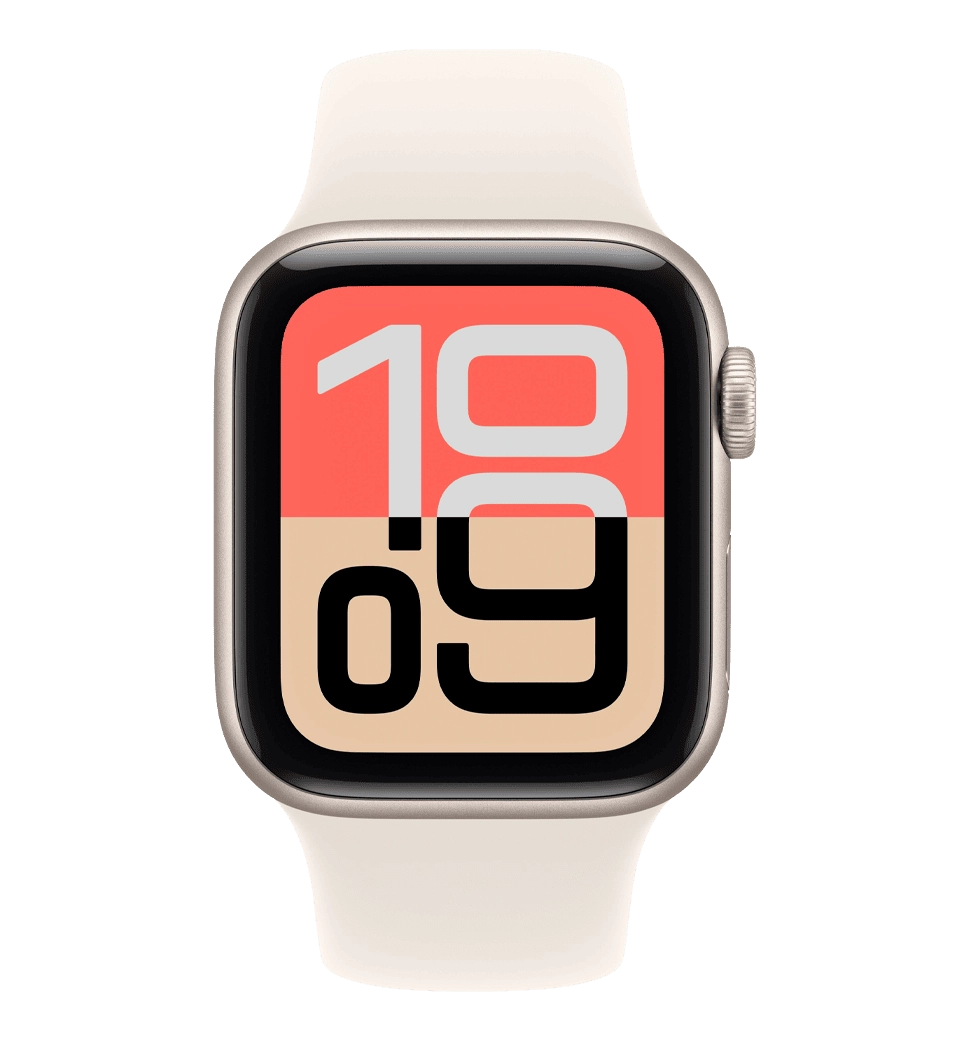 Apple Watch SE 3 GPS 40mm Starlight Aluminium Case with Starlight Sport Band - S/M (MEH34)